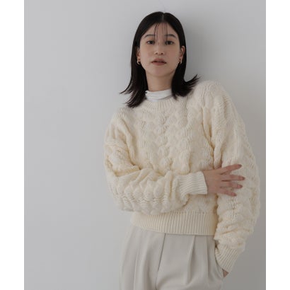 ナチュラルビューティーベーシック NATURAL BEAUTY BASIC ポコポコニット （グレー）｜詳細画像
