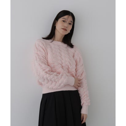 ナチュラルビューティーベーシック NATURAL BEAUTY BASIC ポコポコニット （グレー）｜詳細画像