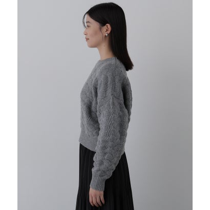 ナチュラルビューティーベーシック NATURAL BEAUTY BASIC ポコポコニット （グレー）｜詳細画像
