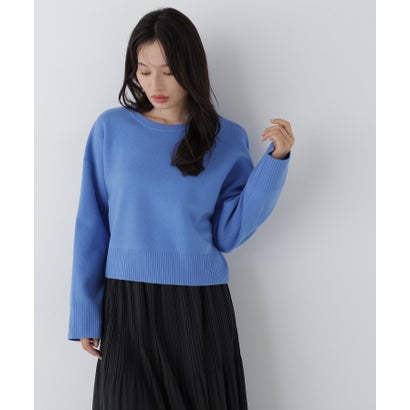 ナチュラルビューティーベーシック NATURAL BEAUTY BASIC クロップドダブルジャガードニット （オフホワイト1）｜詳細画像