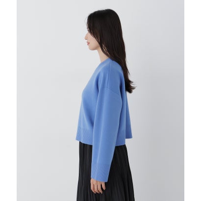 ナチュラルビューティーベーシック NATURAL BEAUTY BASIC クロップドダブルジャガードニット （オフホワイト1）｜詳細画像
