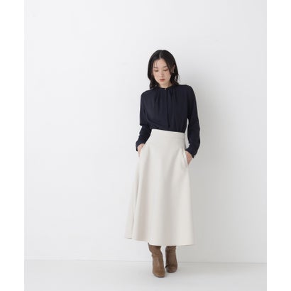 ナチュラルビューティーベーシック NATURAL BEAUTY BASIC フロントタックブラウス （ネイビー）｜詳細画像