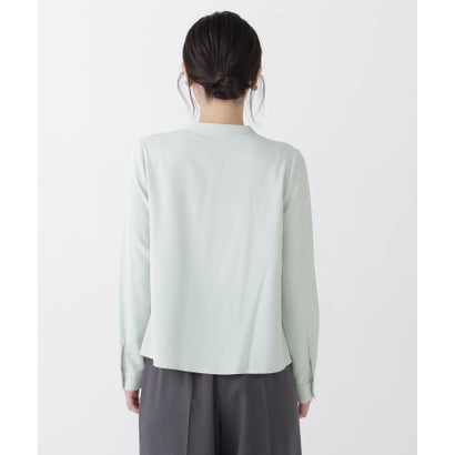 ナチュラルビューティーベーシック NATURAL BEAUTY BASIC フロントタックブラウス （ネイビー）｜詳細画像