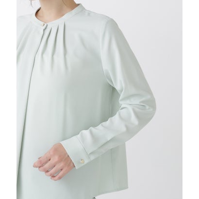 ナチュラルビューティーベーシック NATURAL BEAUTY BASIC フロントタックブラウス （ネイビー）｜詳細画像