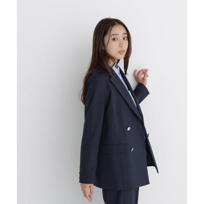 ナチュラルビューティーベーシック NATURAL BEAUTY BASIC ダブルブレストボクシーシセットアップ （ライトグレー2）｜詳細画像