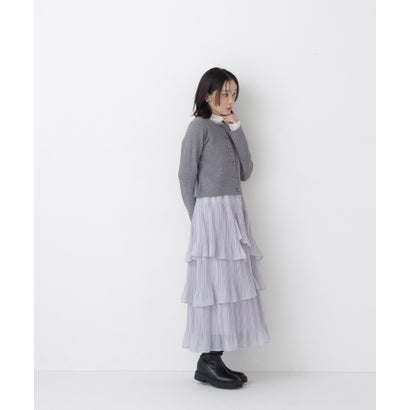 ナチュラルビューティーベーシック NATURAL BEAUTY BASIC プリーツティアードスカート （ラベンダー）｜詳細画像