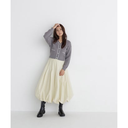 ナチュラルビューティーベーシック NATURAL BEAUTY BASIC タックバルーンスカート （スミクロ1）｜詳細画像