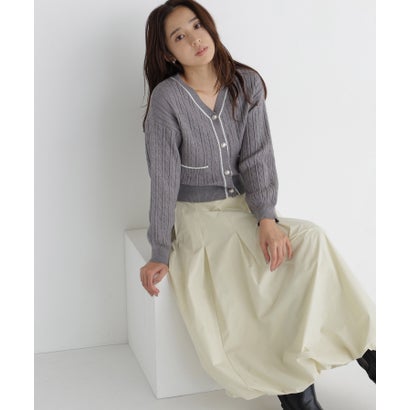 ナチュラルビューティーベーシック NATURAL BEAUTY BASIC タックバルーンスカート （オフホワイト1）｜詳細画像