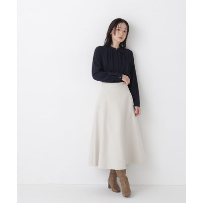 ナチュラルビューティーベーシック NATURAL BEAUTY BASIC フロントタックブラウス （ライトグリーン）｜詳細画像