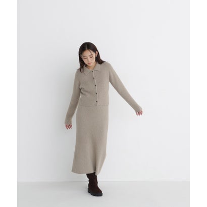 ナチュラルビューティーベーシック NATURAL BEAUTY BASIC スパンコールラメニットセットアップ （ベージュ）｜詳細画像