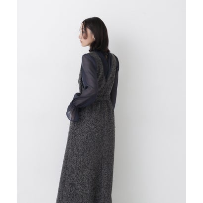 ナチュラルビューティーベーシック NATURAL BEAUTY BASIC ベルト付Vネックジャンスカ （ベージュミックス2）｜詳細画像