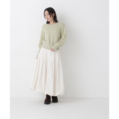 ナチュラルビューティーベーシック NATURAL BEAUTY BASIC タックバルーンスカート （ペールイエロー）｜詳細画像