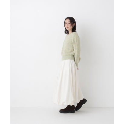 ナチュラルビューティーベーシック NATURAL BEAUTY BASIC タックバルーンスカート （ペールイエロー）｜詳細画像