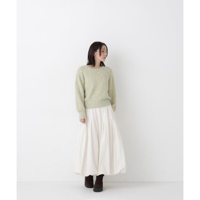 ナチュラルビューティーベーシック NATURAL BEAUTY BASIC タックバルーンスカート （ペールイエロー）｜詳細画像