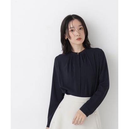 ナチュラルビューティーベーシック NATURAL BEAUTY BASIC フロントタックブラウス （オフホワイト1）｜詳細画像