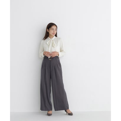 ナチュラルビューティーベーシック NATURAL BEAUTY BASIC 2wayリボンボウタイブラウス （オフホワイト1）｜詳細画像