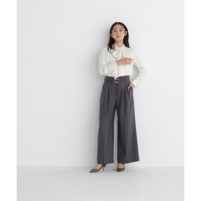 ナチュラルビューティーベーシック NATURAL BEAUTY BASIC 2wayリボンボウタイブラウス （オフホワイト1）｜詳細画像