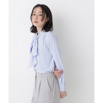 ナチュラルビューティーベーシック NATURAL BEAUTY BASIC 2wayリボンボウタイブラウス （ライトイエロー）｜詳細画像