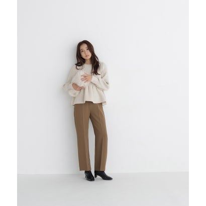 ナチュラルビューティーベーシック NATURAL BEAUTY BASIC フォルムペプラムニット （ベージュ系2）｜詳細画像