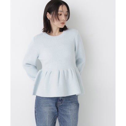 ナチュラルビューティーベーシック NATURAL BEAUTY BASIC フォルムペプラムニット （ベージュ系2）｜詳細画像