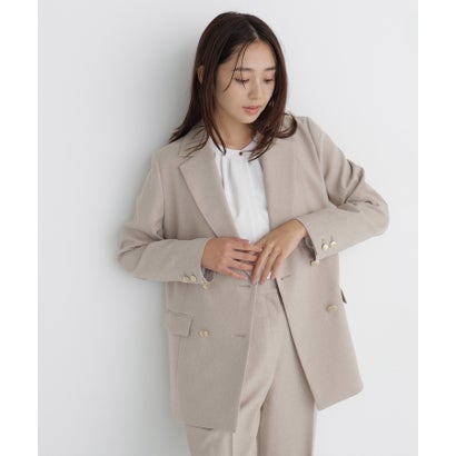 ナチュラルビューティーベーシック NATURAL BEAUTY BASIC ダブルブレストボクシージャケット SETUP （ネイビー）｜詳細画像