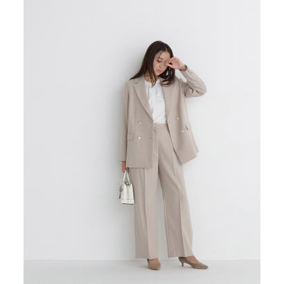 ナチュラルビューティーベーシック NATURAL BEAUTY BASIC ダブルブレストボクシージャケット SETUP （ネイビー）｜詳細画像