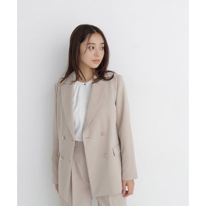ナチュラルビューティーベーシック NATURAL BEAUTY BASIC ダブルブレストボクシージャケット SETUP （ネイビー）｜詳細画像