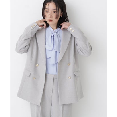ナチュラルビューティーベーシック NATURAL BEAUTY BASIC ダブルブレストボクシージャケット SETUP （ネイビー）｜詳細画像