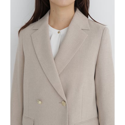 ナチュラルビューティーベーシック NATURAL BEAUTY BASIC ダブルブレストボクシージャケット SETUP （ライトキャメル2）｜詳細画像