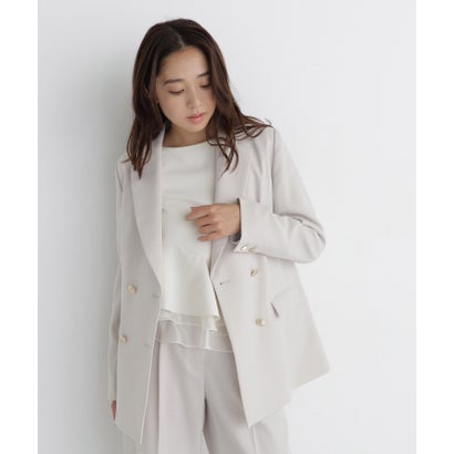 ナチュラルビューティーベーシック NATURAL BEAUTY BASIC ダブルブレストボクシージャケット SETUP （ライトキャメル2）｜詳細画像