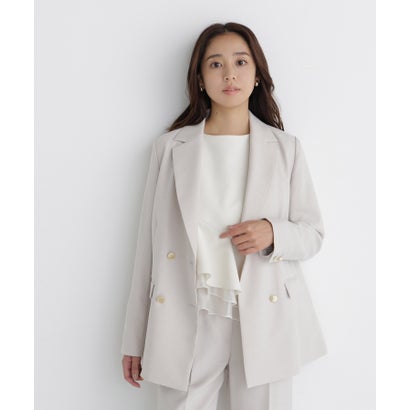 ナチュラルビューティーベーシック NATURAL BEAUTY BASIC ダブルブレストボクシージャケット SETUP （ライトキャメル2）｜詳細画像