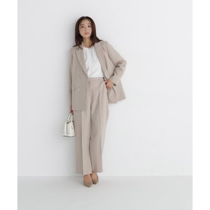ナチュラルビューティーベーシック NATURAL BEAUTY BASIC ダブルブレストボクシー SETUP セミワイドパンツ （ネイビー）｜詳細画像