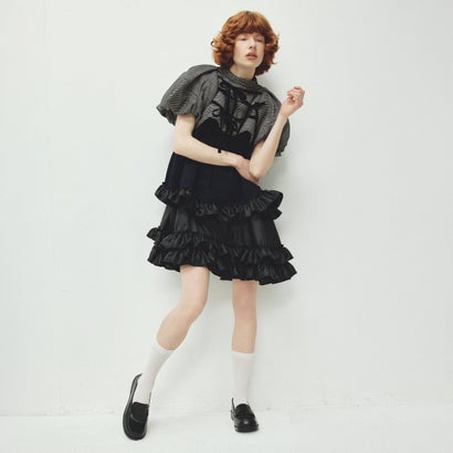スリーブレスラッフルドレス（Sleeveless Ruffle Dress） （NAVY）｜詳細画像