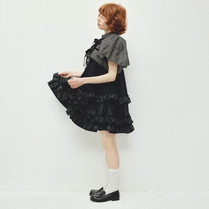 スリーブレスラッフルドレス（Sleeveless Ruffle Dress） （NAVY）｜詳細画像