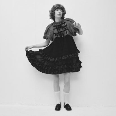 スリーブレスラッフルドレス（Sleeveless Ruffle Dress） （NAVY）｜詳細画像
