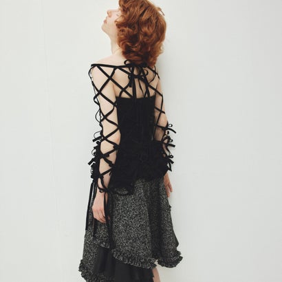 ベルベットリボントップス（Velvet Ribbon Tops） （BLACK）｜詳細画像