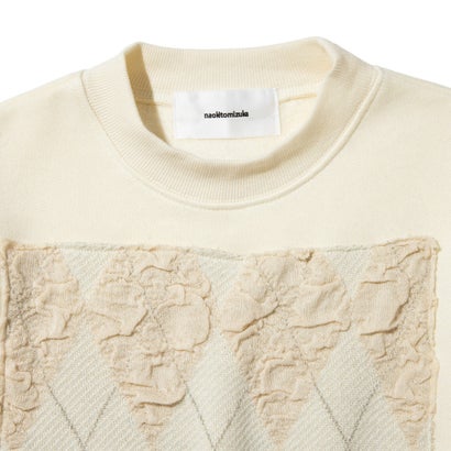 アーガイルニットドッキングスウェット（Argyle Knit Docking Sweat） （Ivory）｜詳細画像