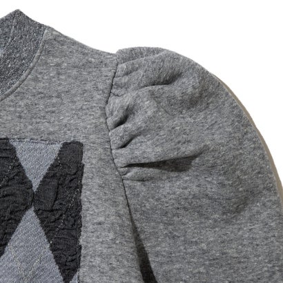 アーガイルニットドッキングスウェット（Argyle Knit Docking Sweat） （gray）｜詳細画像
