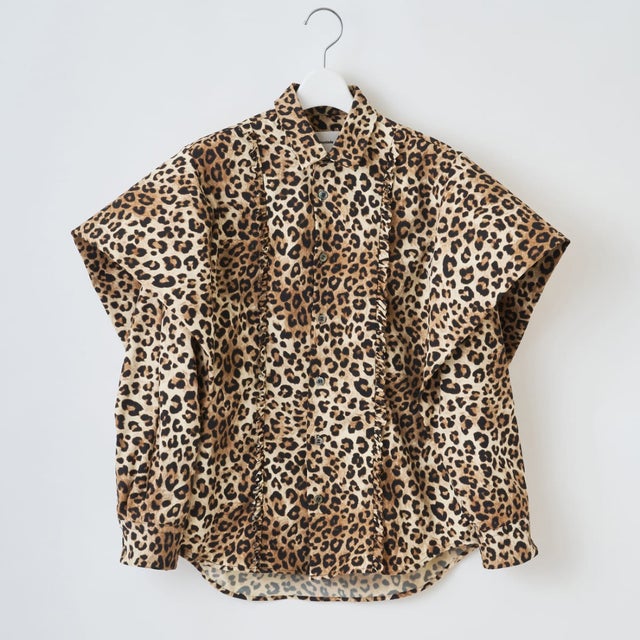 レオパードスリーブボリュームシャツ（Leopard-Sleeve Volume Shirt） （leopard）