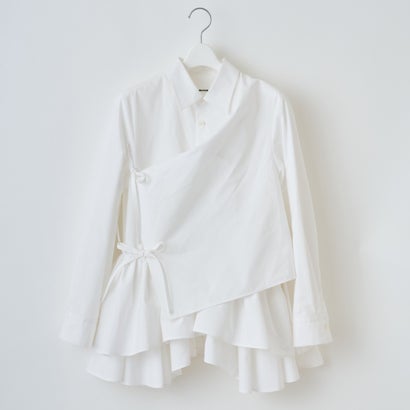 ギャザードデザインシャツ（Gathered Design Shirt） （WHITE）｜詳細画像