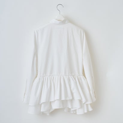 ギャザードデザインシャツ（Gathered Design Shirt） （WHITE）｜詳細画像