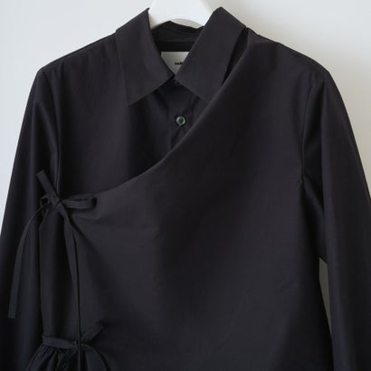 ギャザードデザインシャツ（Gathered Design Shirt） （BLACK）｜詳細画像