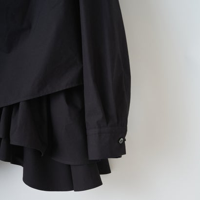 ギャザードデザインシャツ（Gathered Design Shirt） （BLACK）｜詳細画像