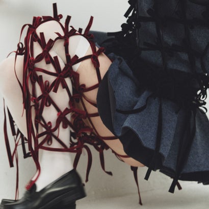 ベルベットリボンスカート（Velvet Ribbon Skirt） （RED）｜詳細画像