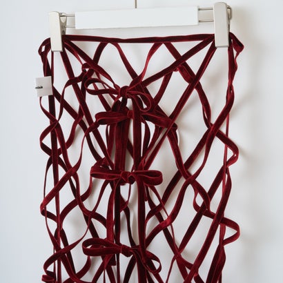 ベルベットリボンスカート（Velvet Ribbon Skirt） （RED）｜詳細画像
