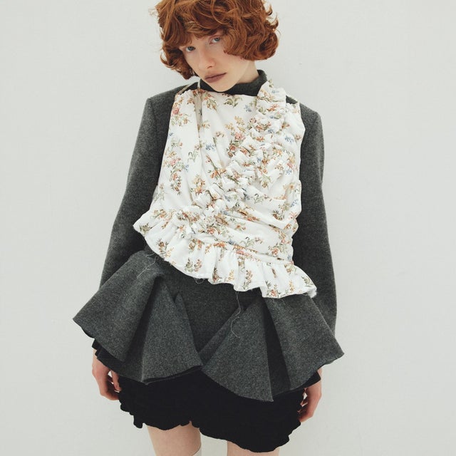 ビンテージフローラルビスチェ（Vintage Floral Bustier） （WHITE）