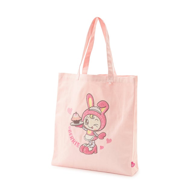 サガラ刺しゅうトートバッグ【ベリエちゃん/ブルーベリエちゃん/デビリーちゃん/ナカムラくん/ミントくん/ルッキー】 （ベリエちゃん）