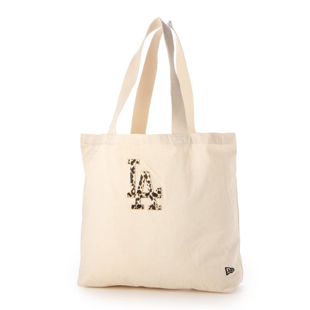 MLB ANIMAL INFILL CANVAS TOTE BAG トートバッグ （ロサンゼルス・ドジャース（アイボリー)）