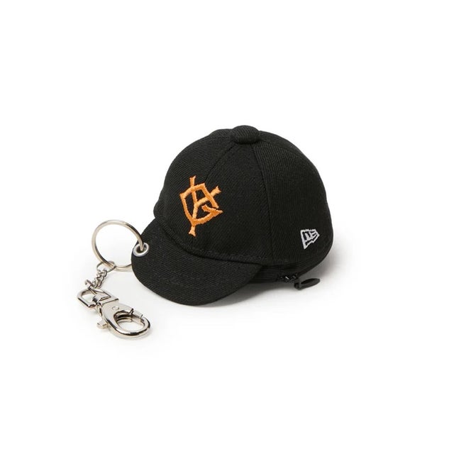 キーホルダー チャーム ミニキャップ イヤホンケース 読売ジャイアンツ ブラック （BLK）
