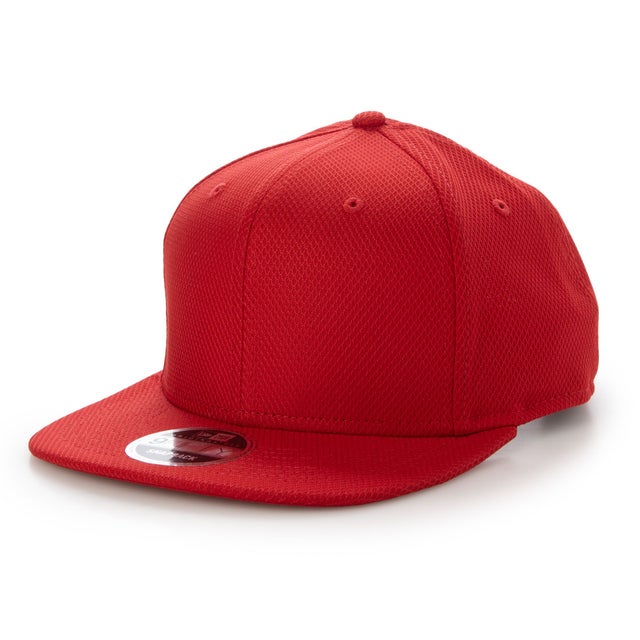 NE404 9FIFTY ダイヤモンドエラ フラットビル スナップバックキャップ 帽子 （スカーレット）